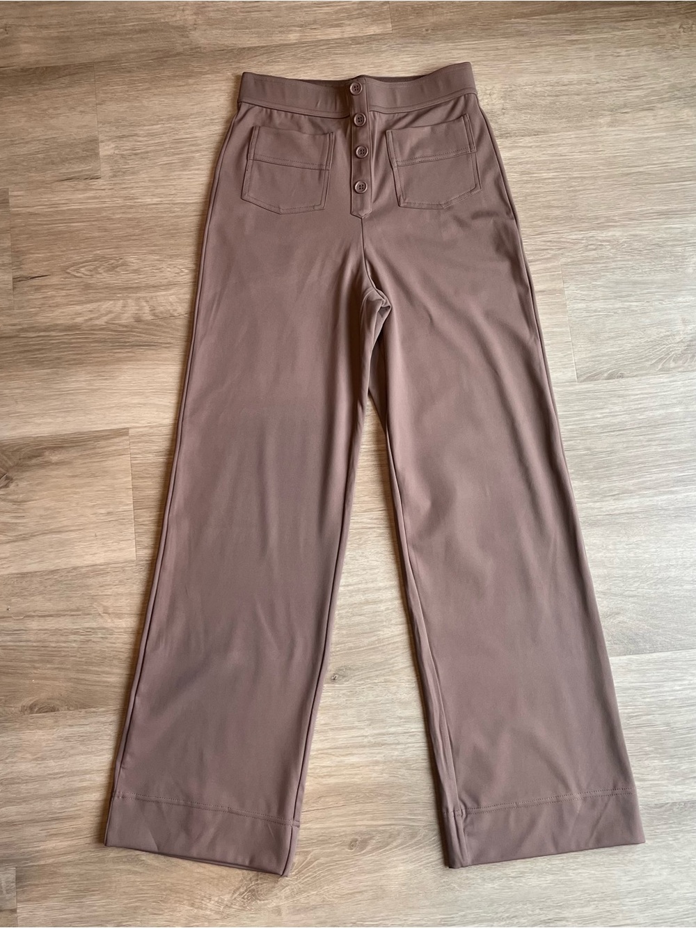 Halara DayStretch High Waisted Straight Leg Casual Pants in Brown Small - Picture 8 of 15
